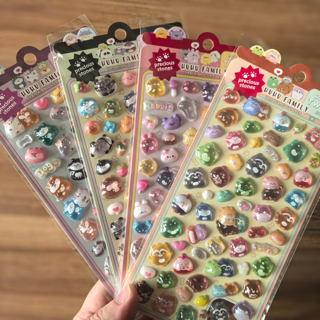 Phone Accessories For Kids - 4Pcs Kawaii 3D Embossed Cartoon Animal
