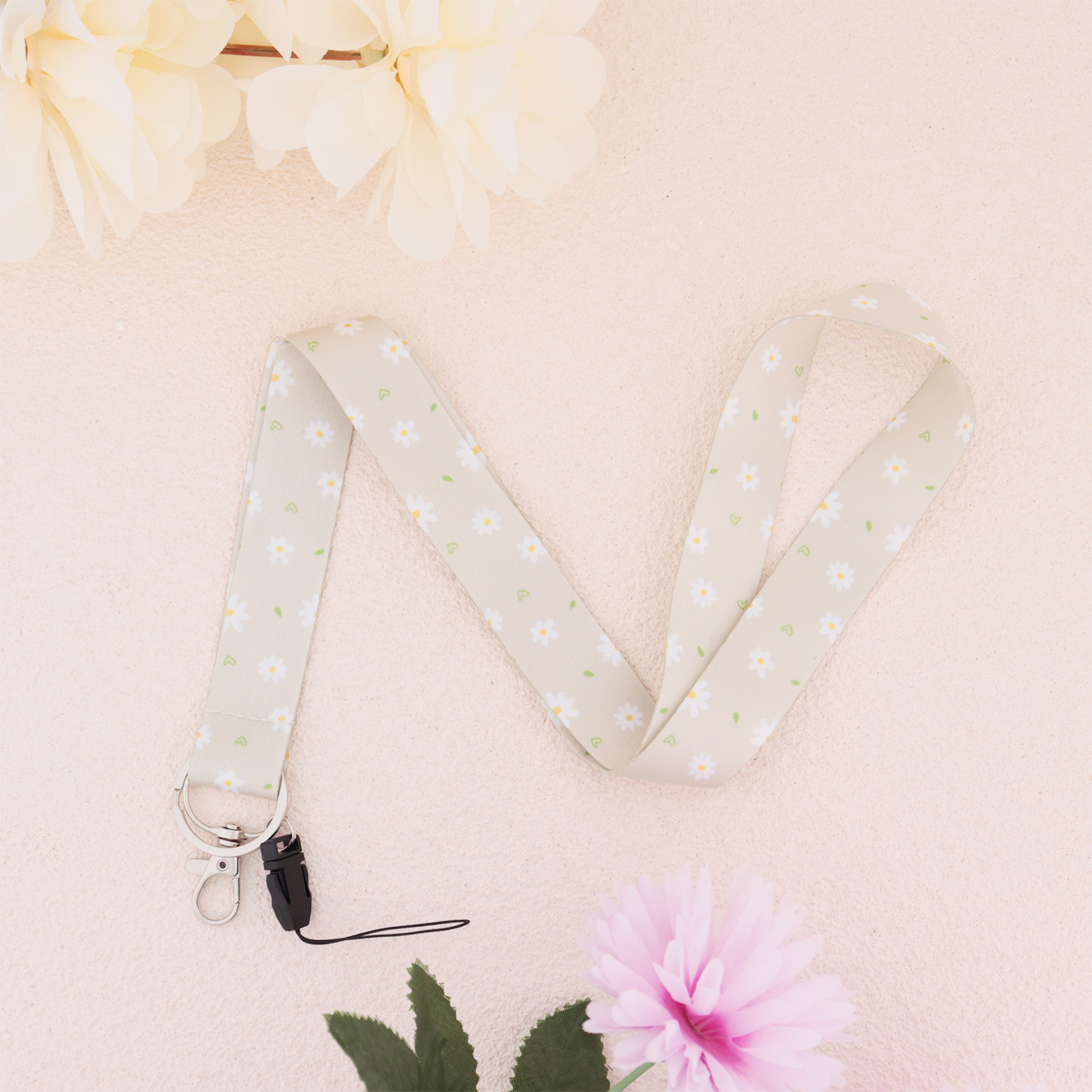Yellow Phone Accessories - Cute Yellow Daisy Teacher Lanyard for
