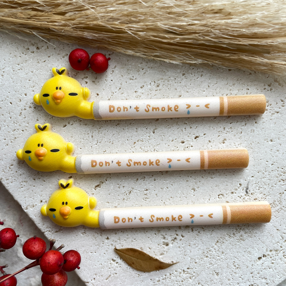 Yellow Phone Accessories - 2pcs yellow chicken don't smoke sign