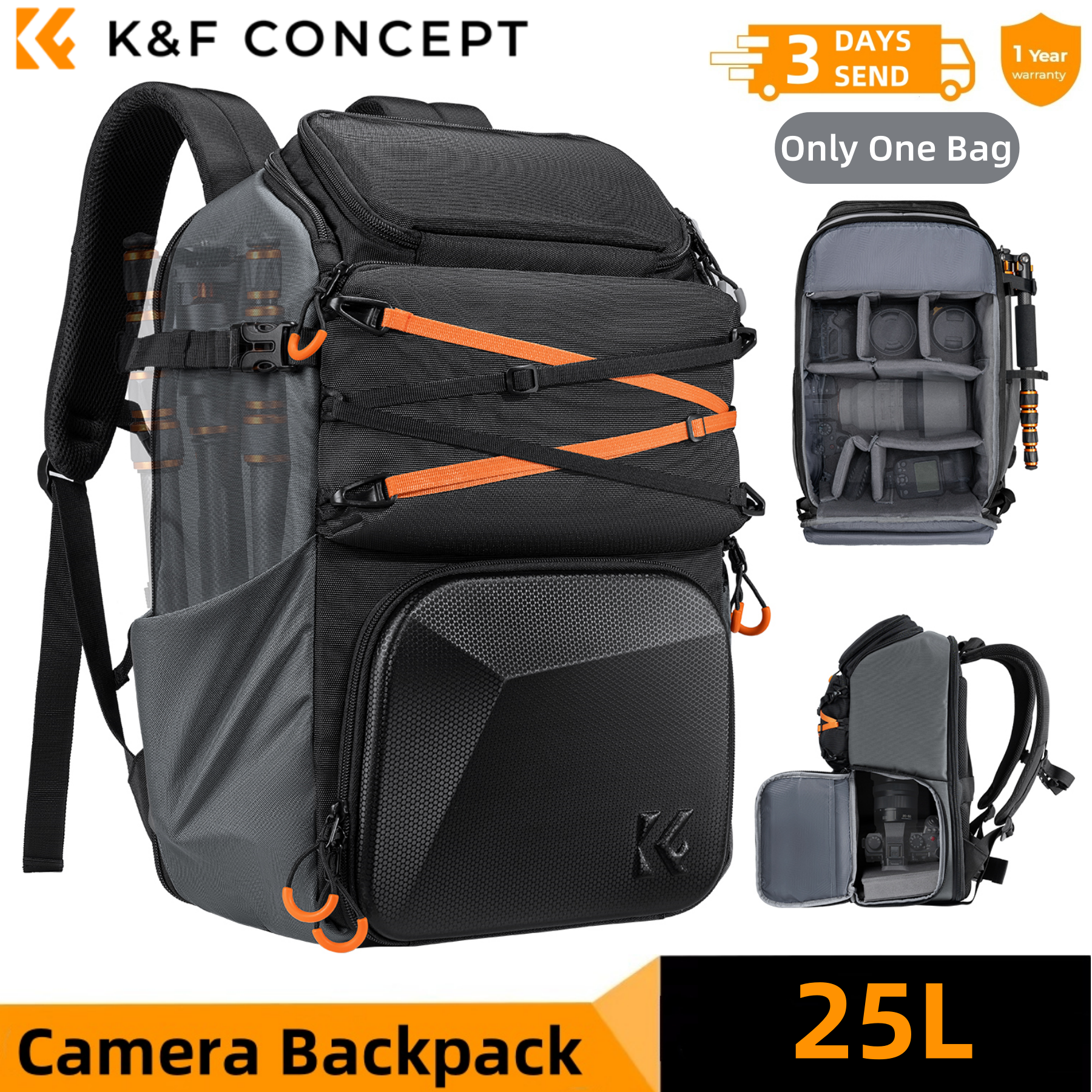 K&F CONCEPT 25L Outdoor Camera - đánh giá và giá Phone Accessories For Photography