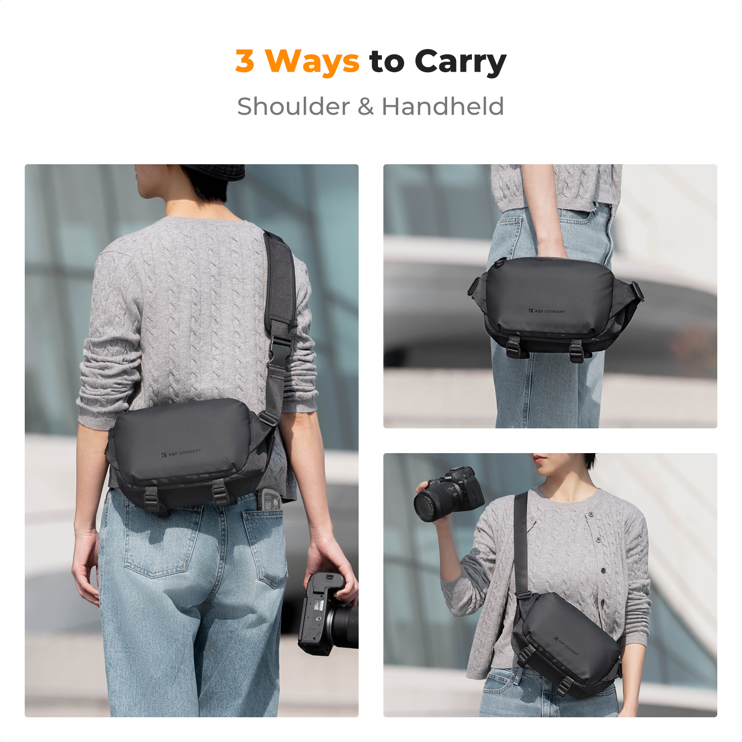 K&F CONCEPT 4L Camera Sling Ba - đánh giá và giá Phone Accessories For Photography