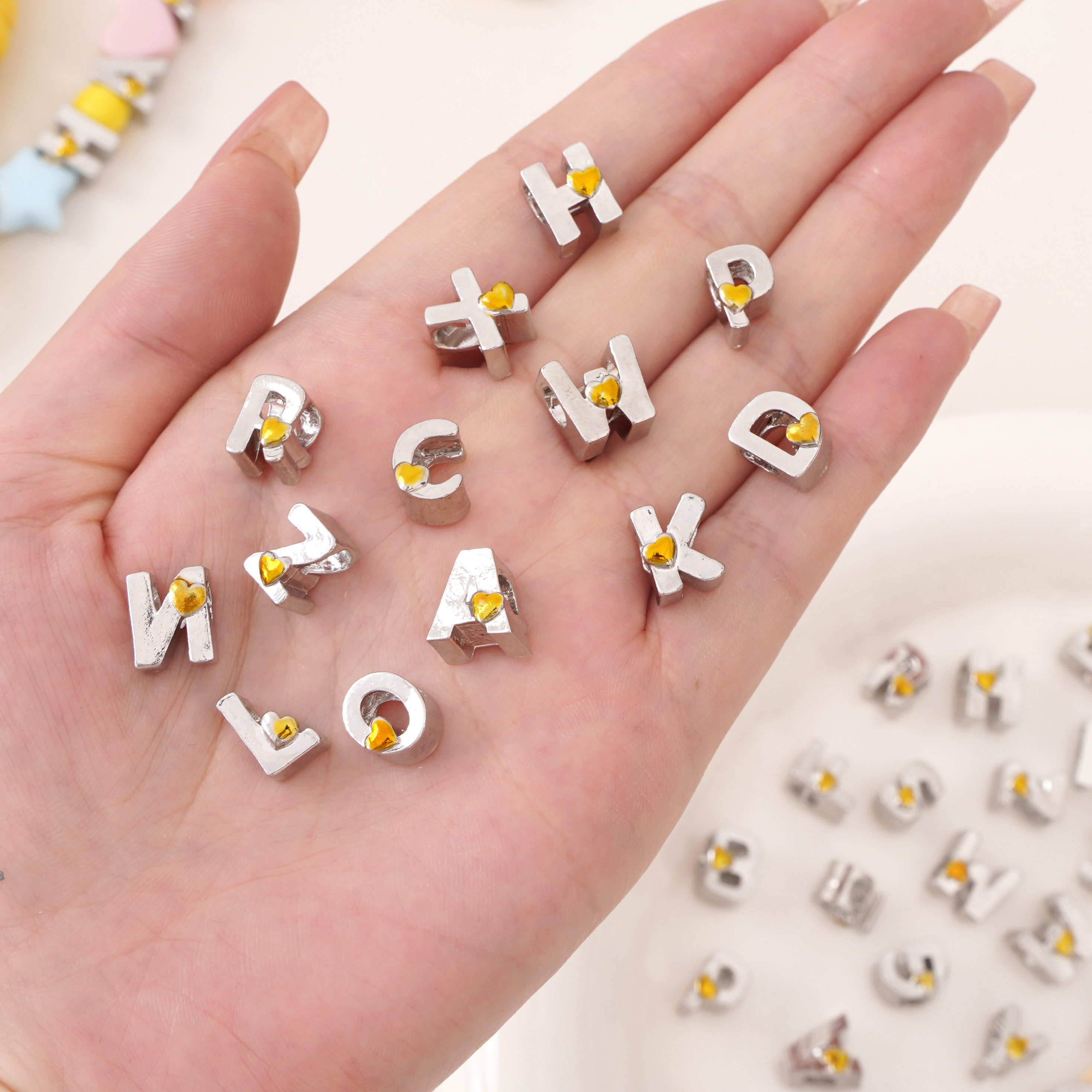 1pc/bag Alloy Letter Beads A-Z - đánh giá và giá Z Phone Accessories