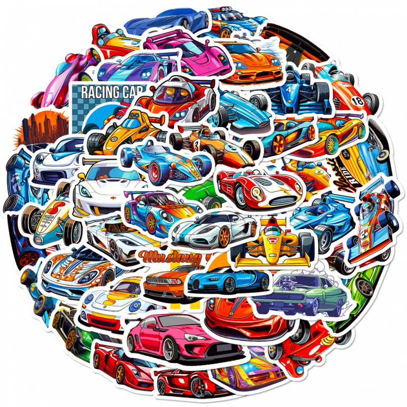 50PCS Cool Cartoon JDM Racing  - đánh giá và giá Phone Accessories For Kids