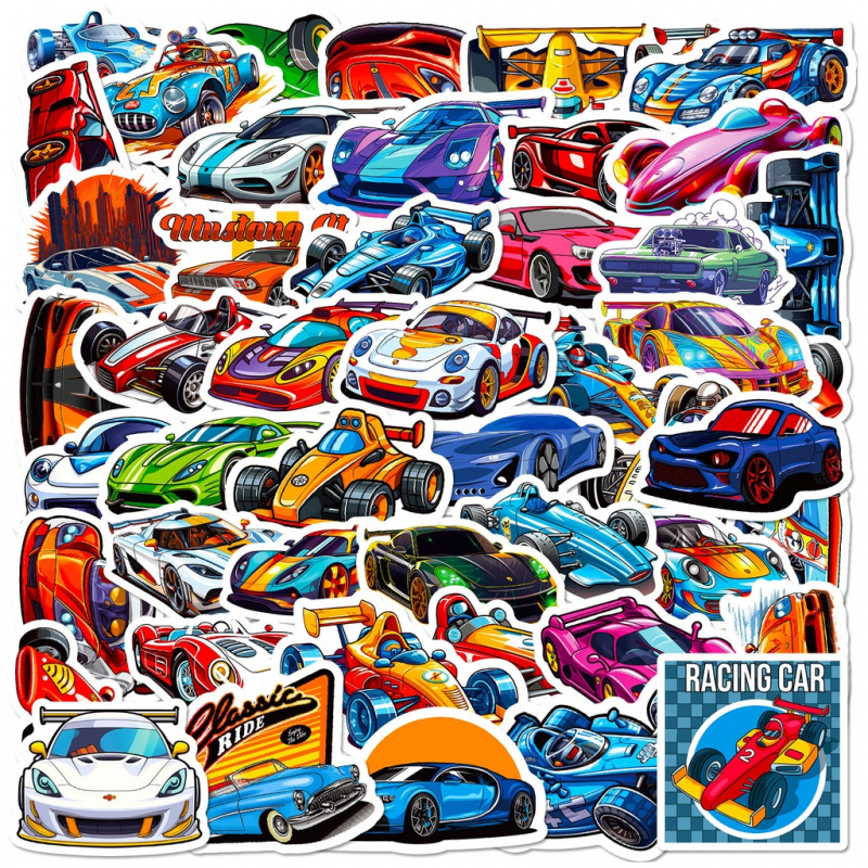 50PCS Cool Cartoon JDM Racing  - đánh giá và giá Phone Accessories For Kids