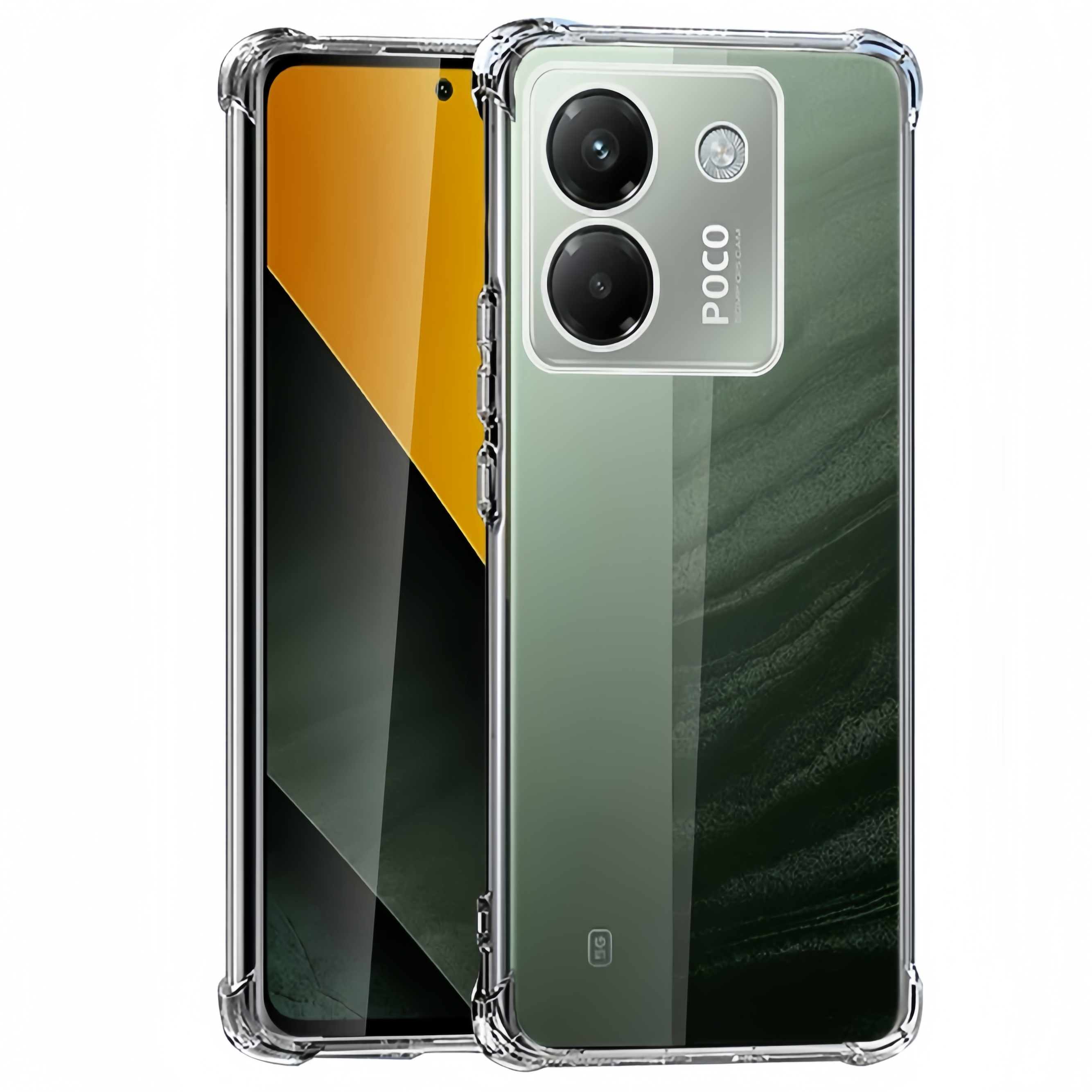 Transparent TPU For POCO M7 Pr - đánh giá và giá Yellow Phone Accessories