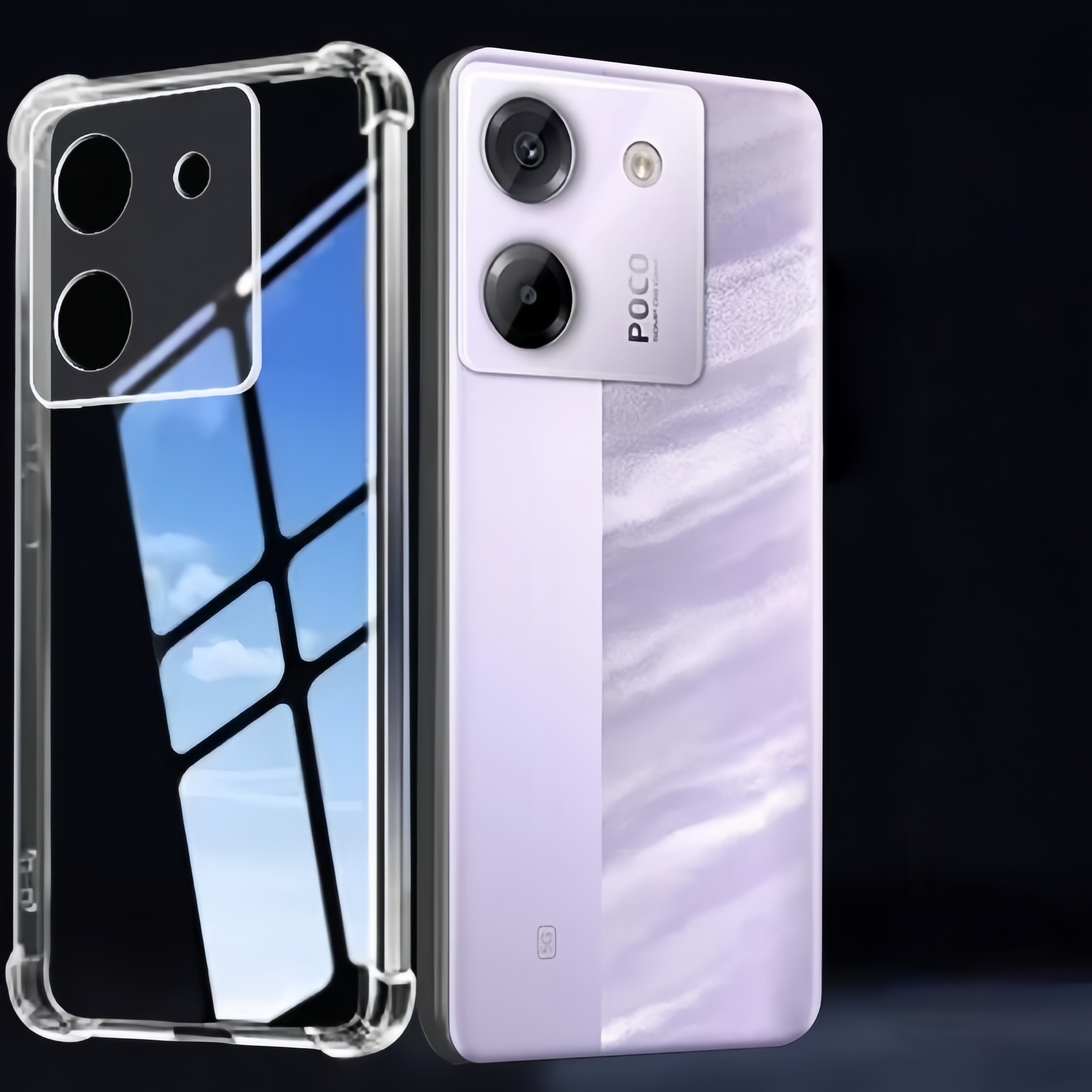 Transparent TPU For POCO M7 Pr - đánh giá và giá Yellow Phone Accessories