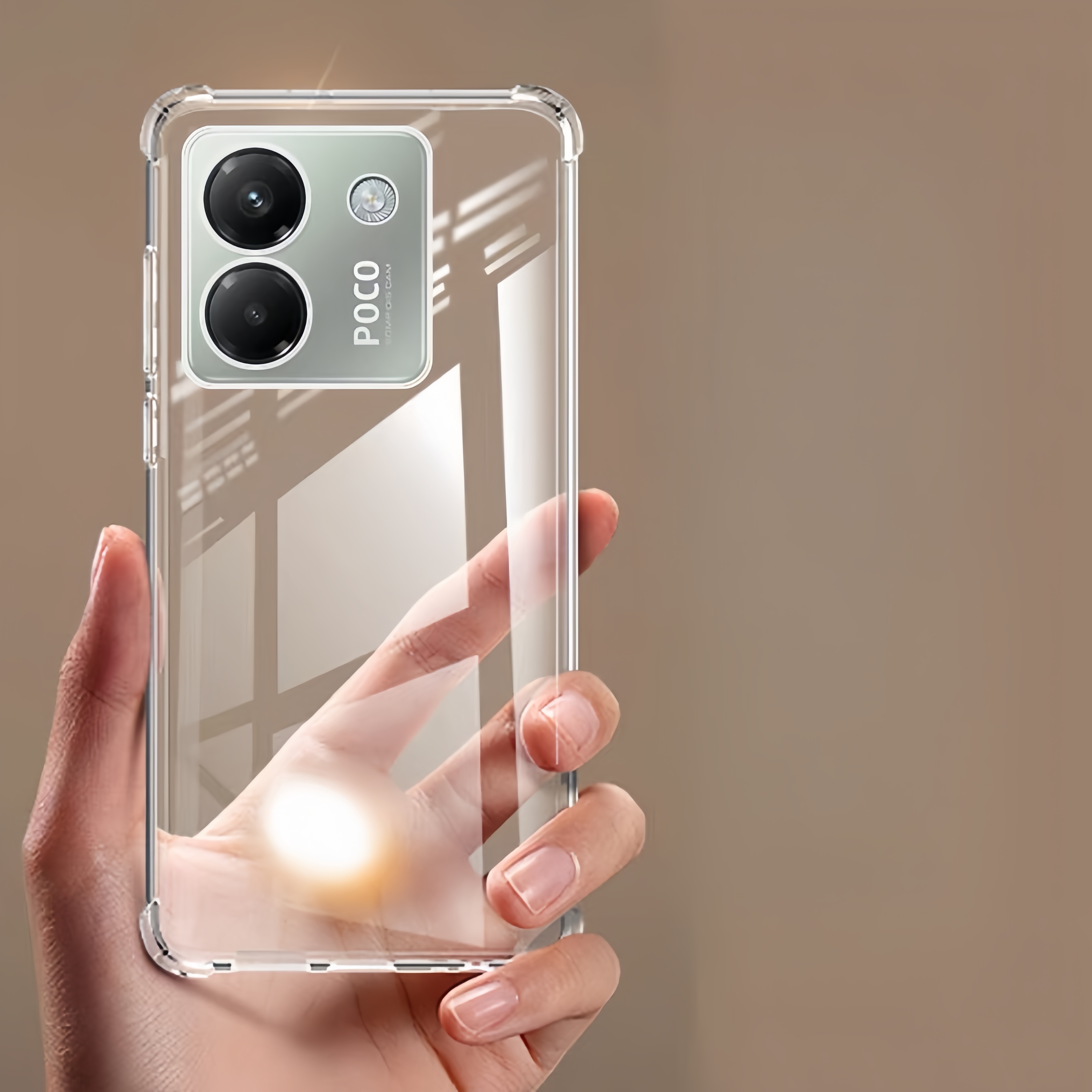 Transparent TPU For POCO M7 Pr - đánh giá và giá Yellow Phone Accessories