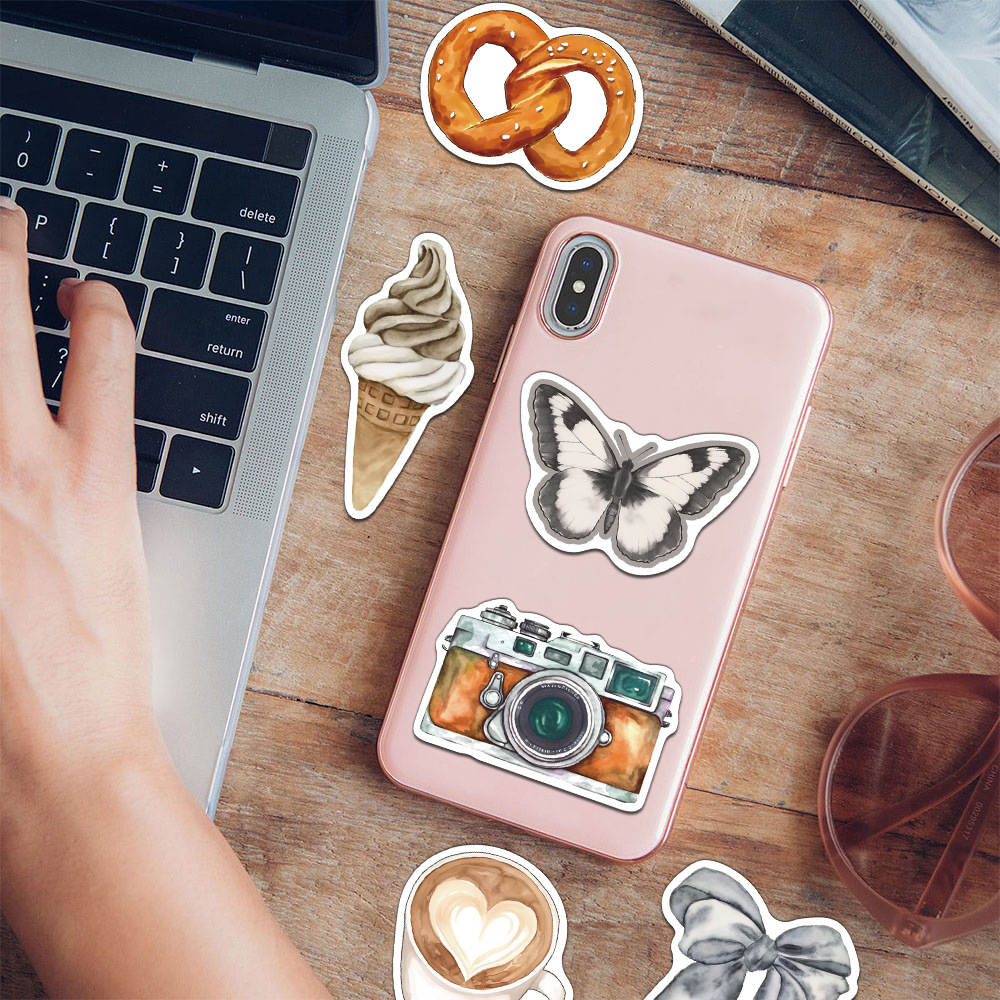 50Pcs Retro Graffiti Stickers  - đánh giá và giá Phone Accessories For Kids